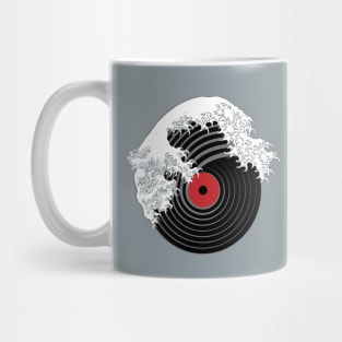 Dramabite The Great Wave of Music DJ Vinyl Record Turntable Mug